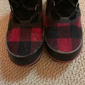 Sorel Tivoli III Red Dahlia Buffalo Plaid